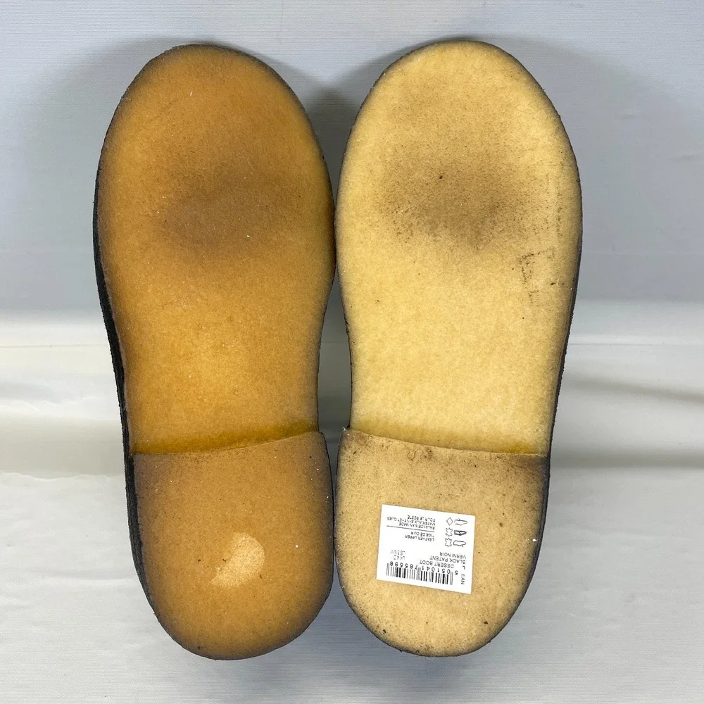 Clarks Originals Desert Boots Womens Size 6.5 M Black Leather Crepe Sole Shoes